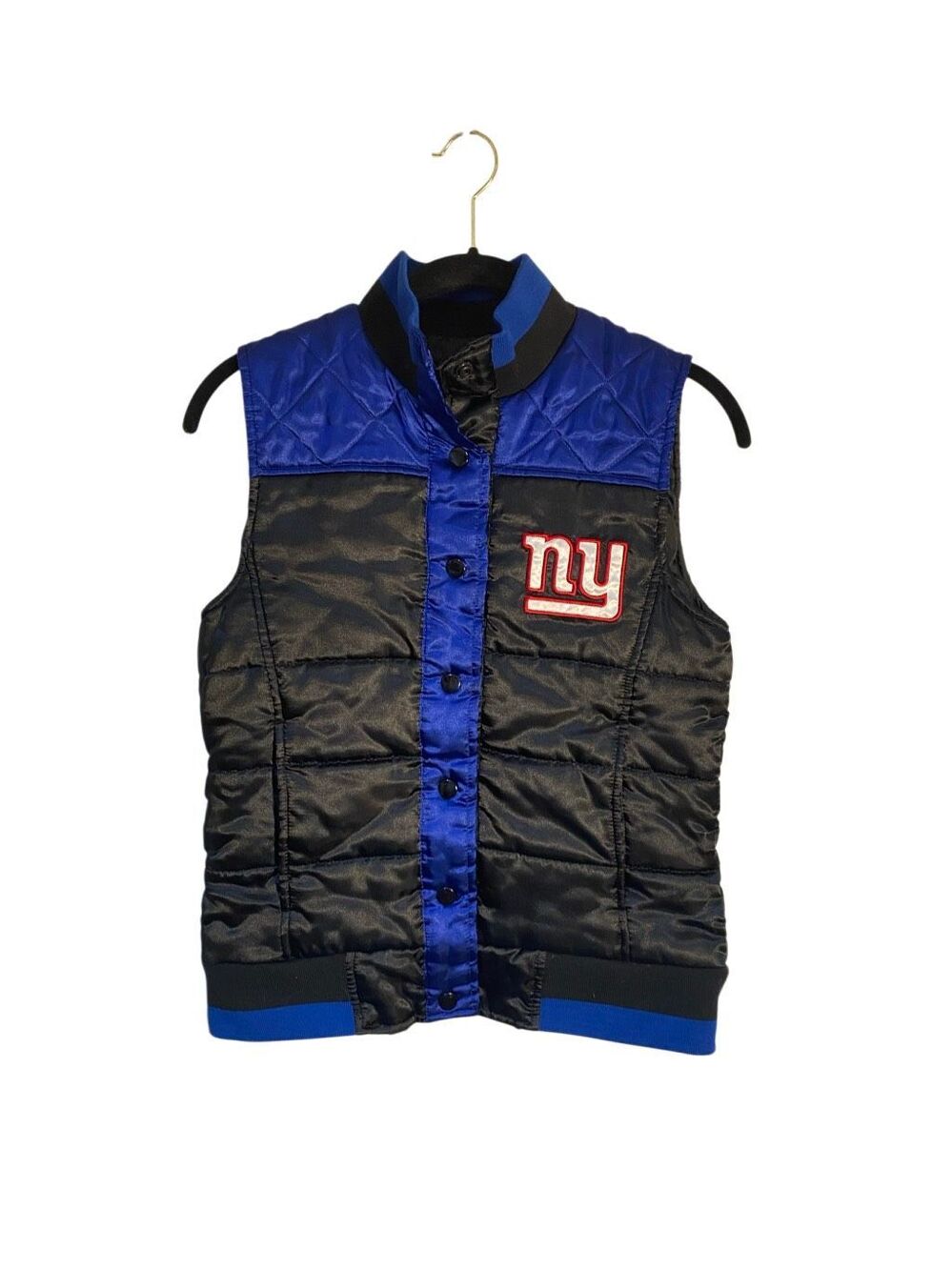 NFL Giants women’s royal blue silky satin vest S